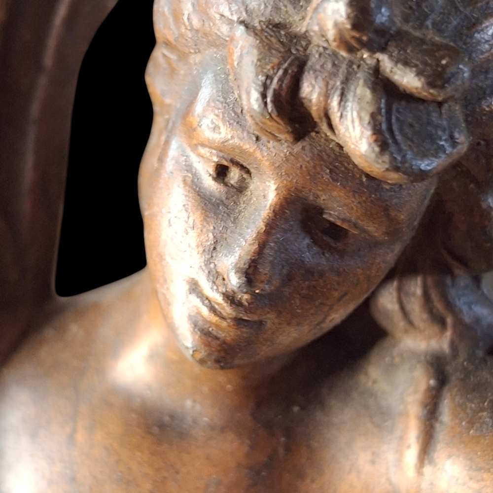 After Henryk Kossowski (1855-1921) Musique Mandolin Bronze Patinated Spelter